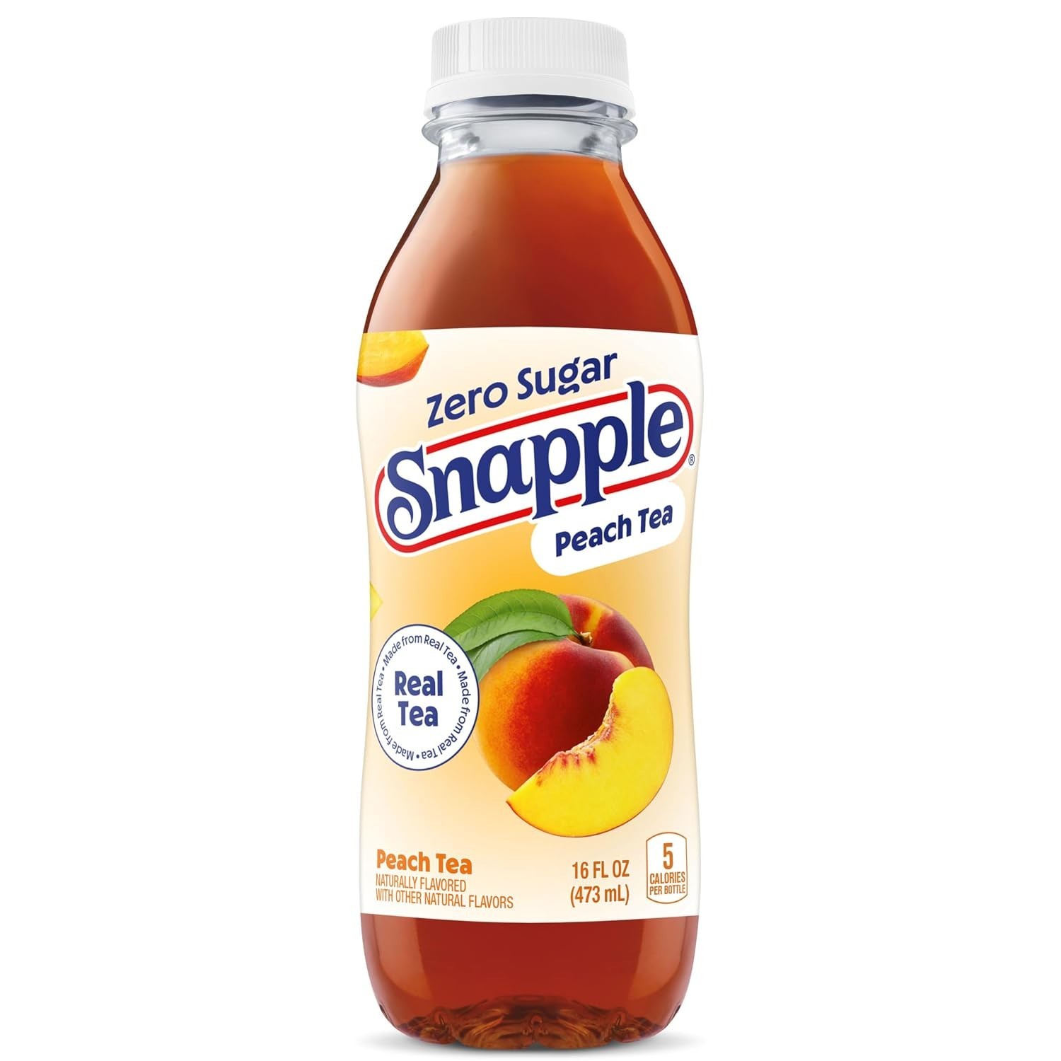 Zero Sugar Peach Tea, 16 Fl Oz Recycled Plastic Bottle (Pack of 12)