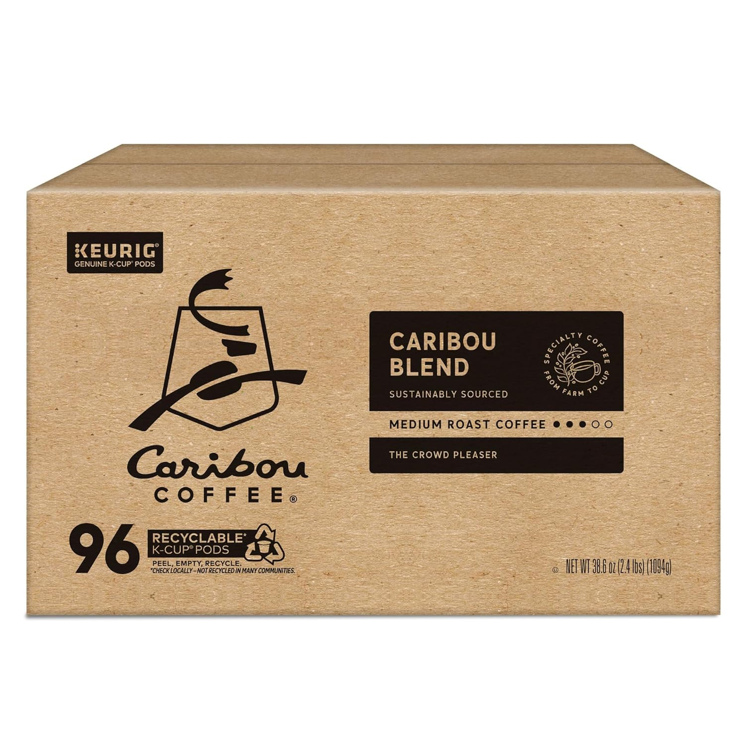 Caribou Blend Keurig Single-Serve K-Cup Pod, Medium Roast Coffee, Count