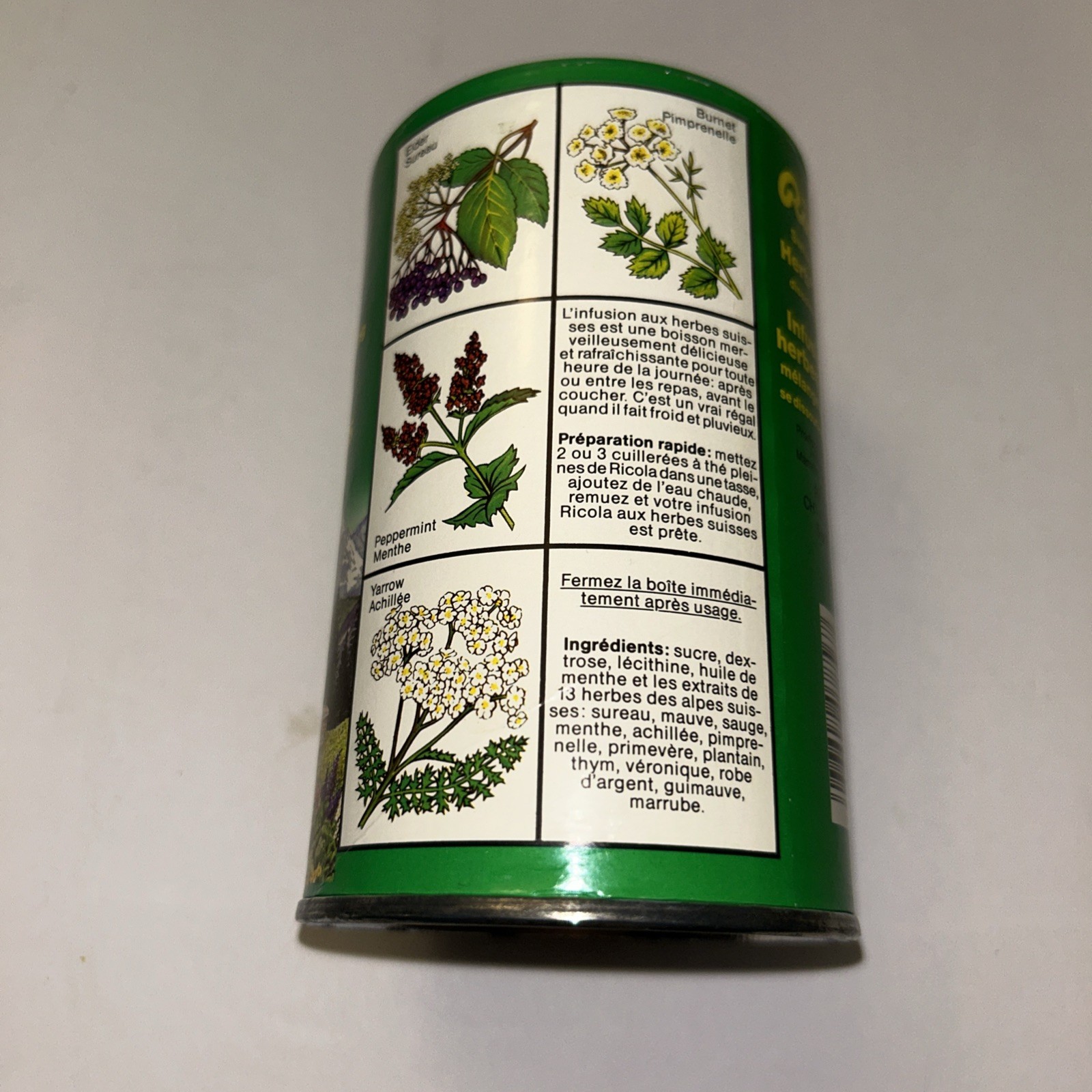 RICOLA SWISS INSTANT HERB TEA MIX 200g Vinyage New Old Stock Switzerland