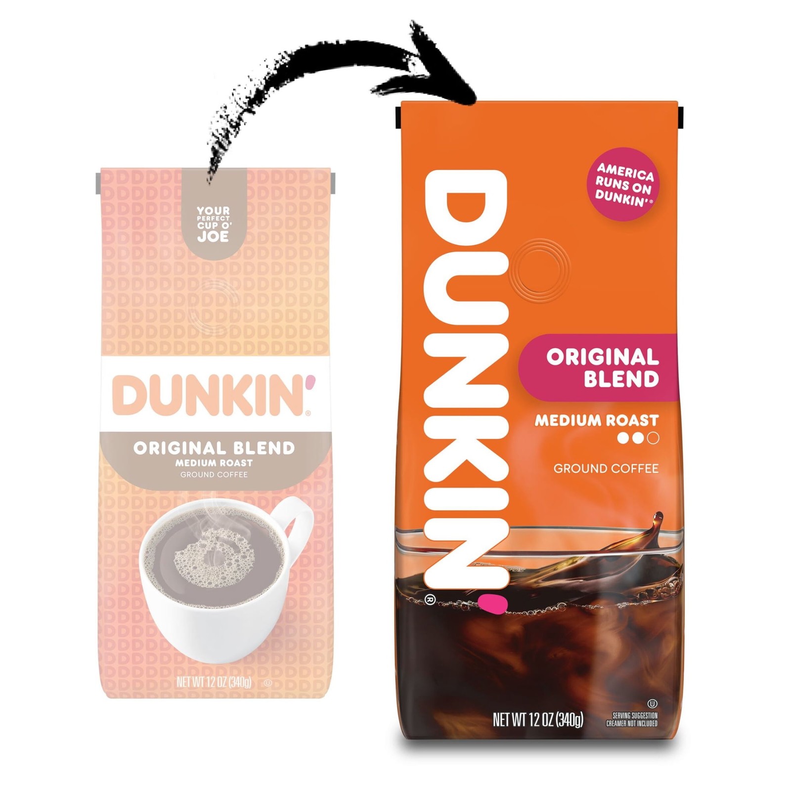 (Pack Of 2) Dunkin’ Original Blend Ground Coffee, Medium Roast, 12 Oz Bag…