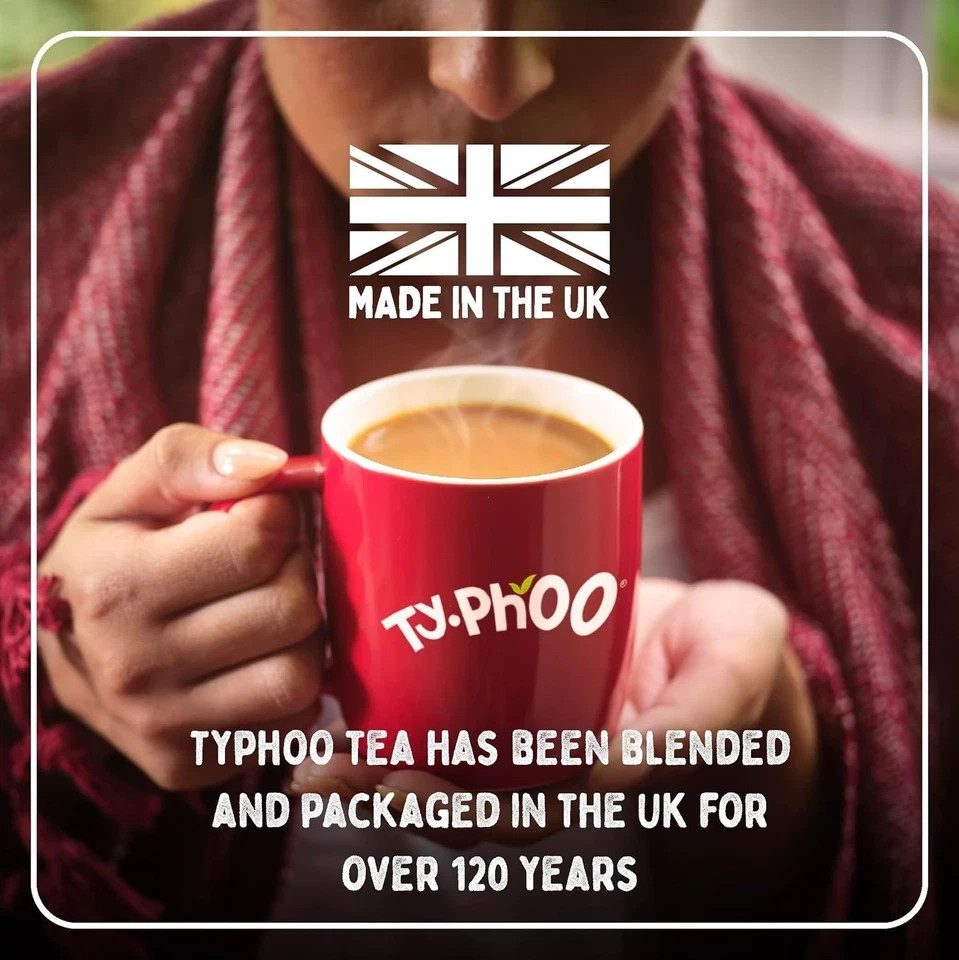 Typhoo Tea 1100 Tea Bags Bulk Catering Pack 2.5kg British Blended Cup Of Tea