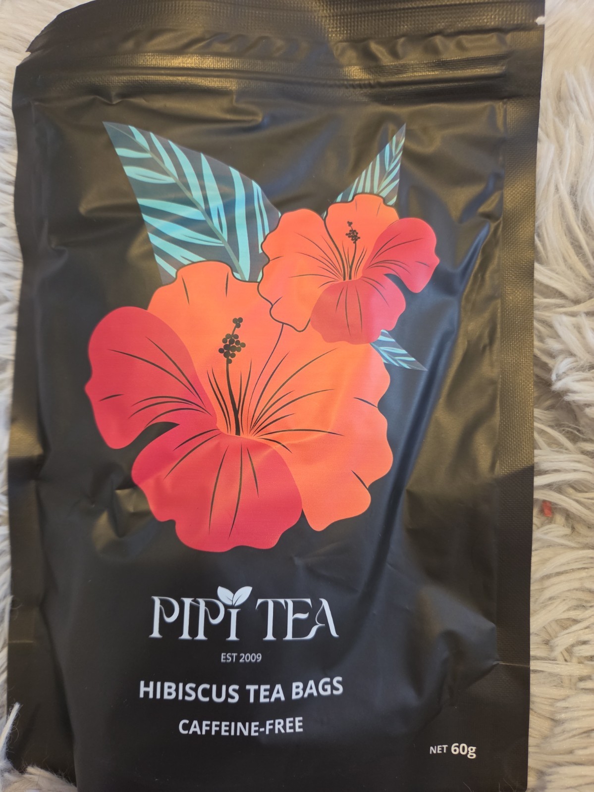 Pipi Tea Hibiscus Tea Bags Caffeine-Free 30 Bags – New / Sealed! Exp 04/05/2028