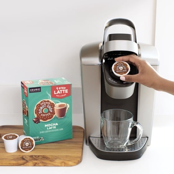 The Original Donut Shop, One Step Mocha Latte Flavored K-Cup Coffee Pods, 10 Ct
