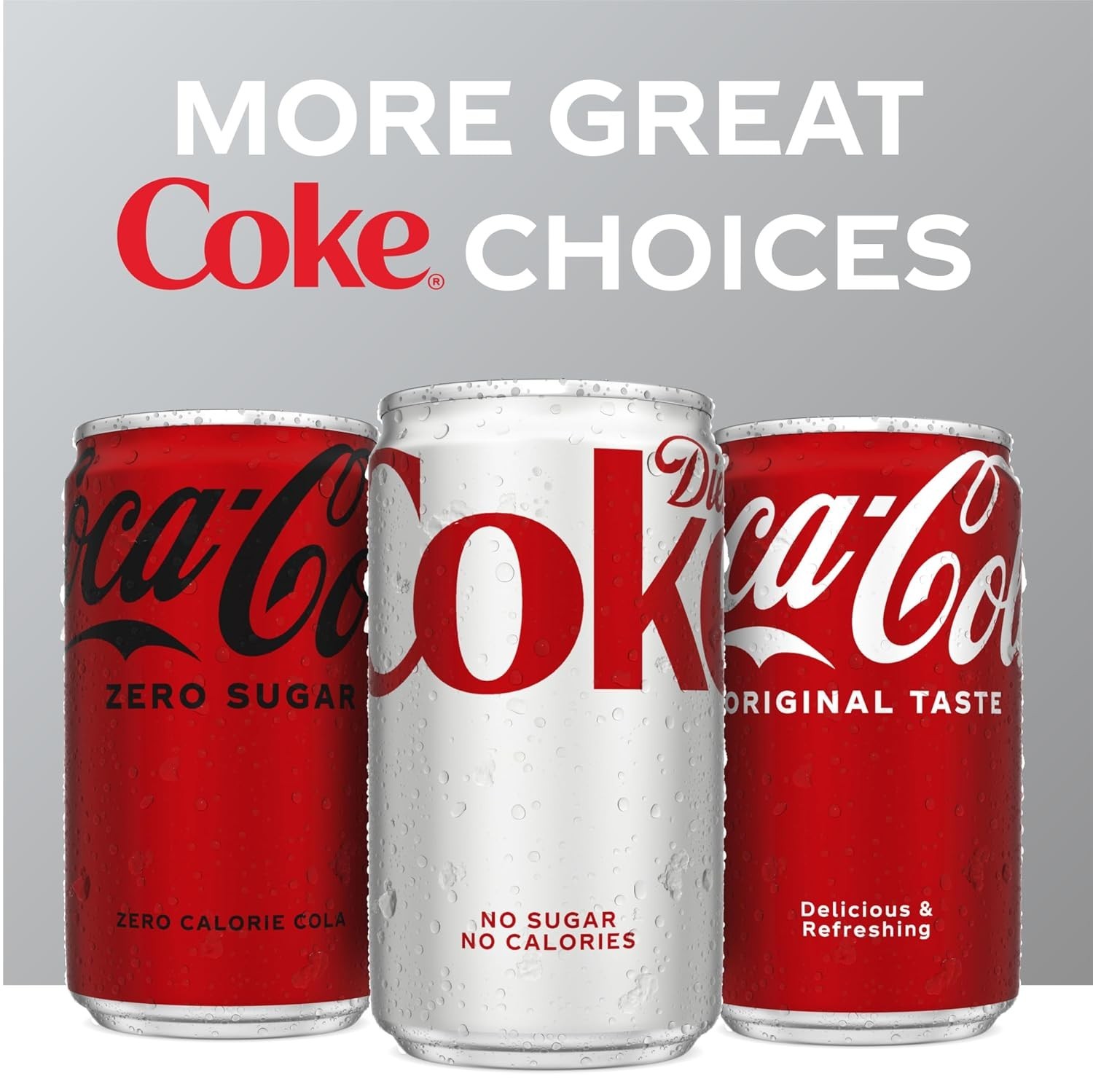 Refreshing Diet Soda Pack: 10 x 7.5 fl oz Mini Cans with 28 mg Caffeine