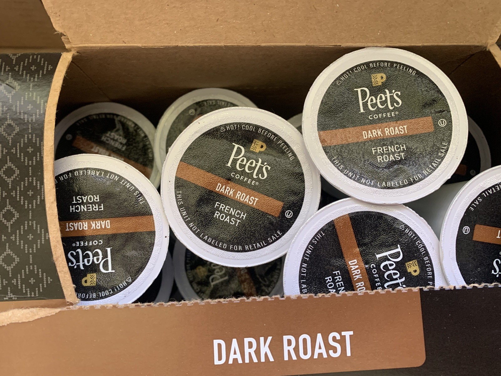 New open box Peet’s Coffee Dark French Roast Kcup Pods Keurig 32ct Oct 2026