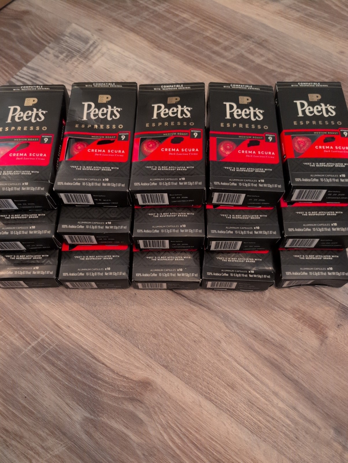 150 CAPSULES Peet’s Crema Scura Espresso for Nespresso Original coffee
