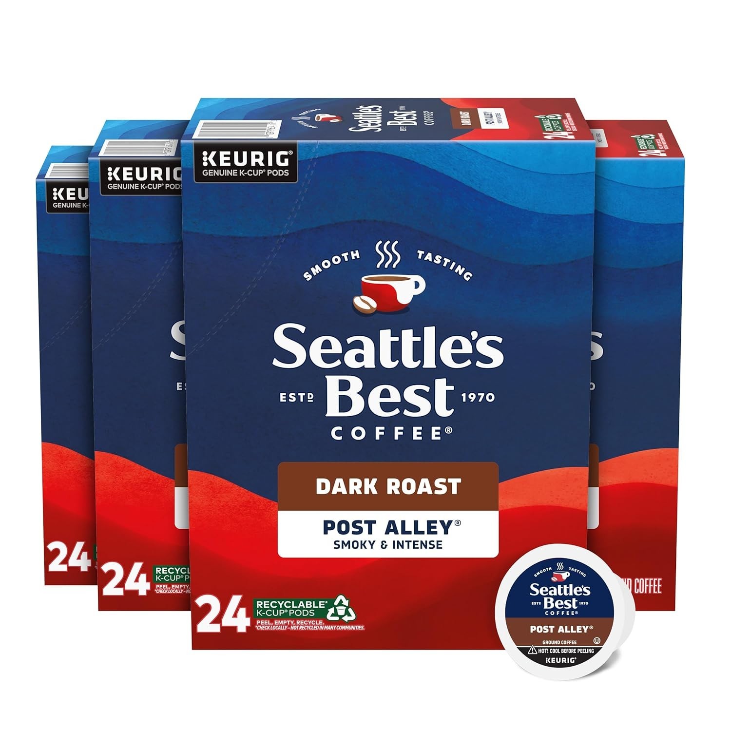 Seattle’s Best Coffee, Dark Roast K-Cup Coffee Pods, Post Alley, 100% Arabica…