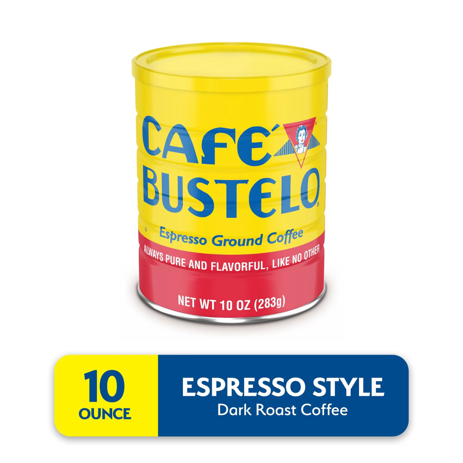 Cafe Bustelo, Espresso Style Dark Roast Ground Coffee, 10 oz Can (Pack of 3)