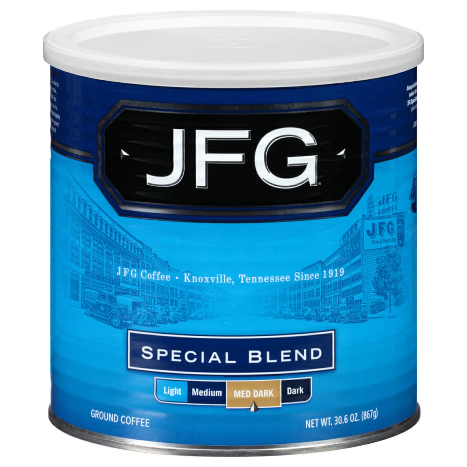 JFG Special Blend Medium-Dark Roast Ground 30.6 Ounce (Pack of 1), Med Dark
