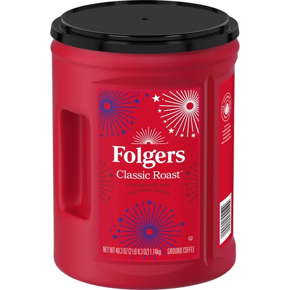 Folgers Classic Roast Medium Ground Coffee – 40.3 oz