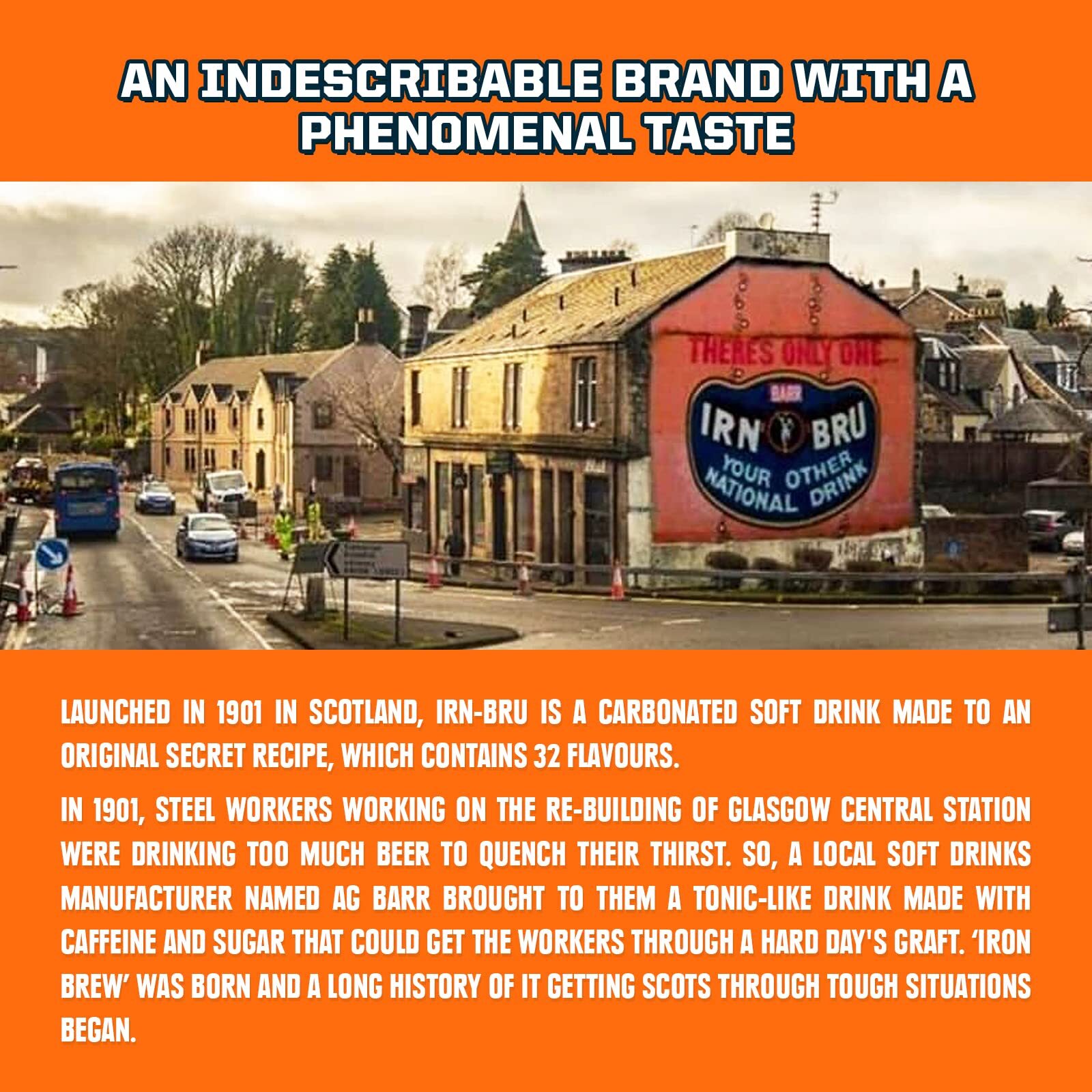 Barrs Irn-Bru Soft Drink 16.9 Fluid Ounce Pack of 12