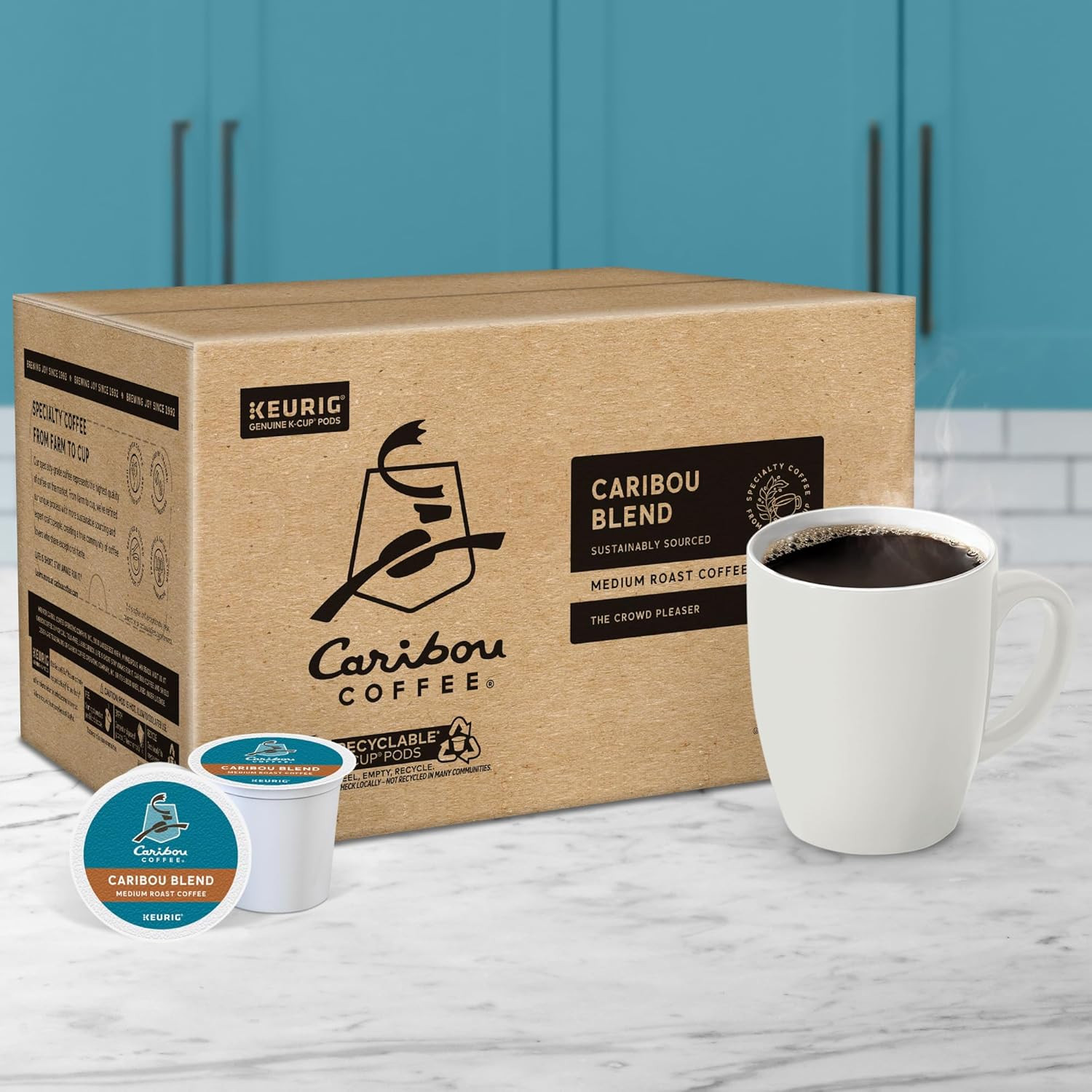 Caribou Blend Keurig Single-Serve K-Cup Pod, Medium Roast Coffee, Count