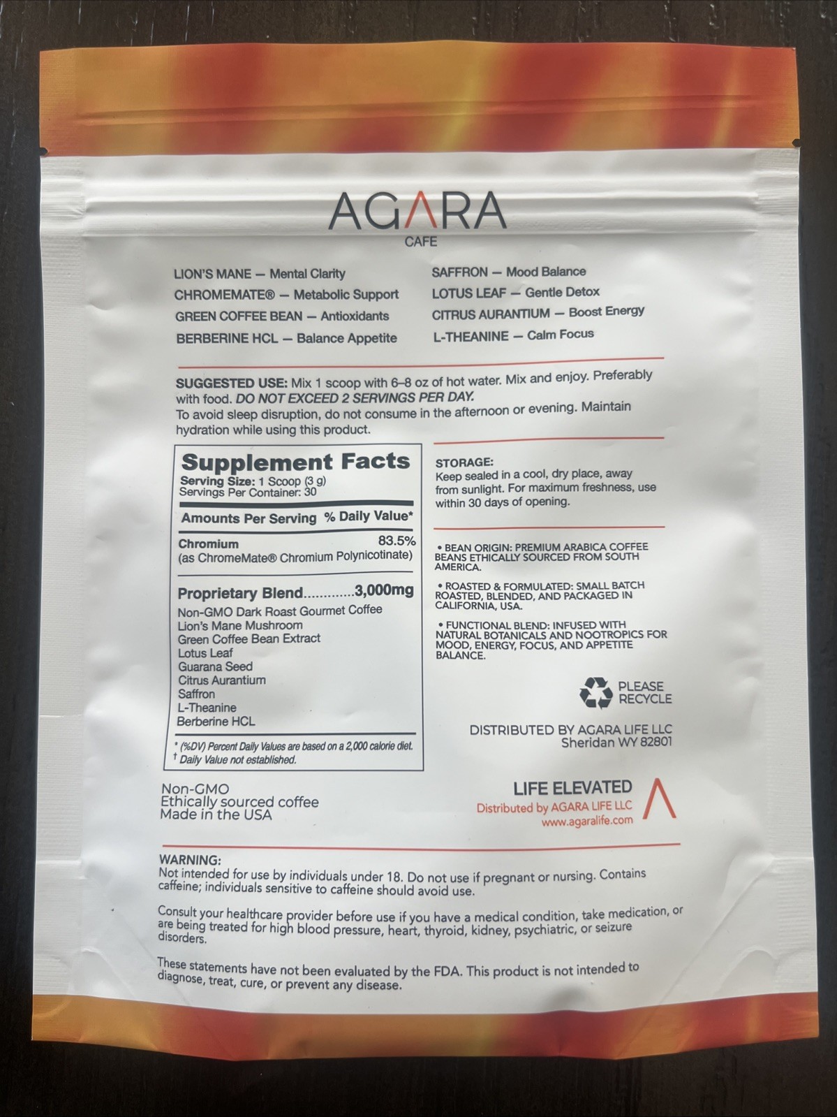 Agara Cafe Dark Roast Coffee Premium Arabica Blend 30 Servings – New!