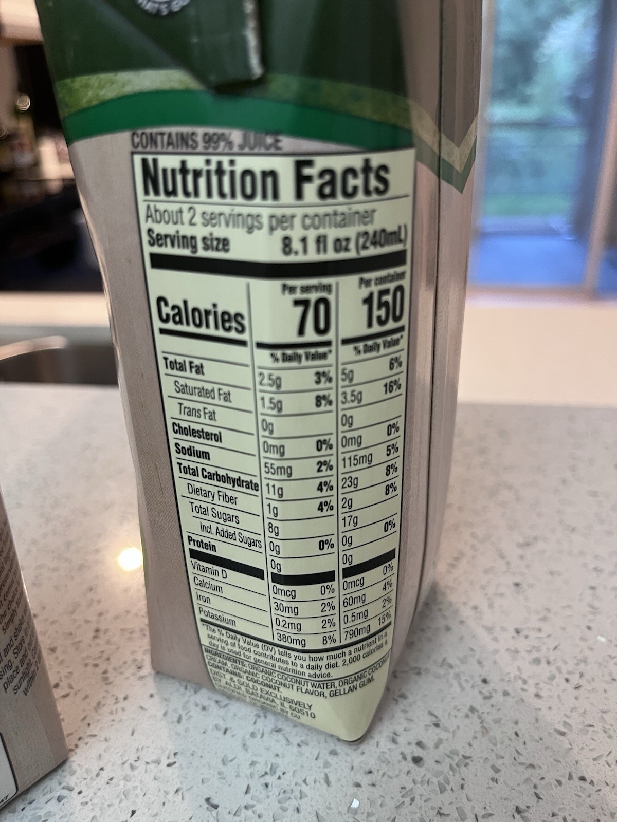 Simply Nature Organic Pressed Coconut Water 16.9 oz Non GMO Gluten Free Lot Of 2