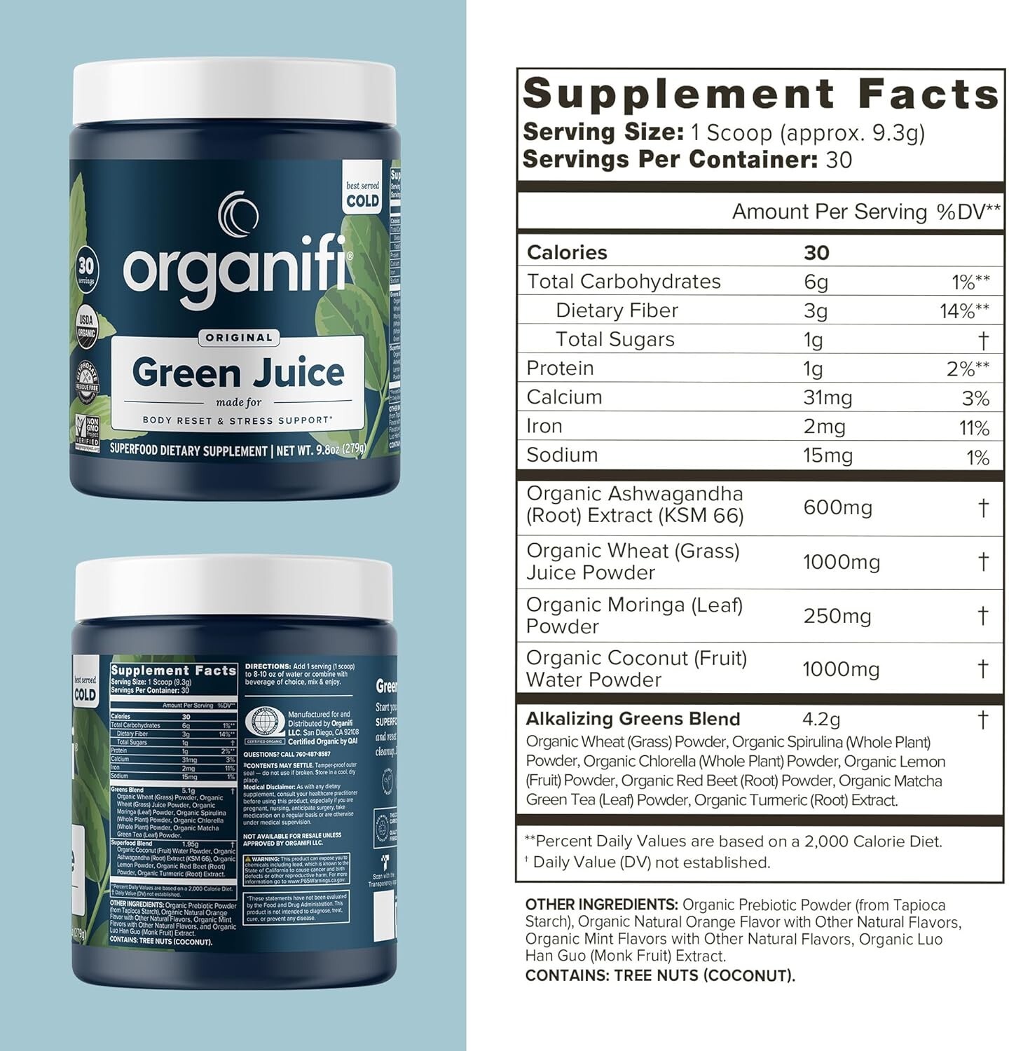 Organic Green Juice Powder – 30-Day Supply for Weight Loss & Fitness Boost