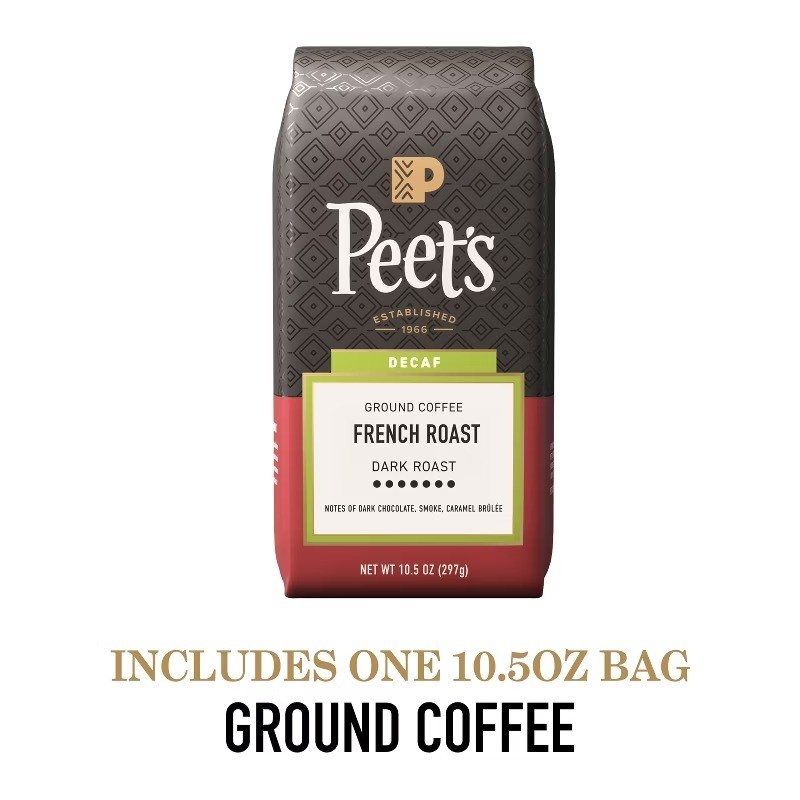 Peet’s Decaf French Dark Roast Ground Coffee – 10.5oz