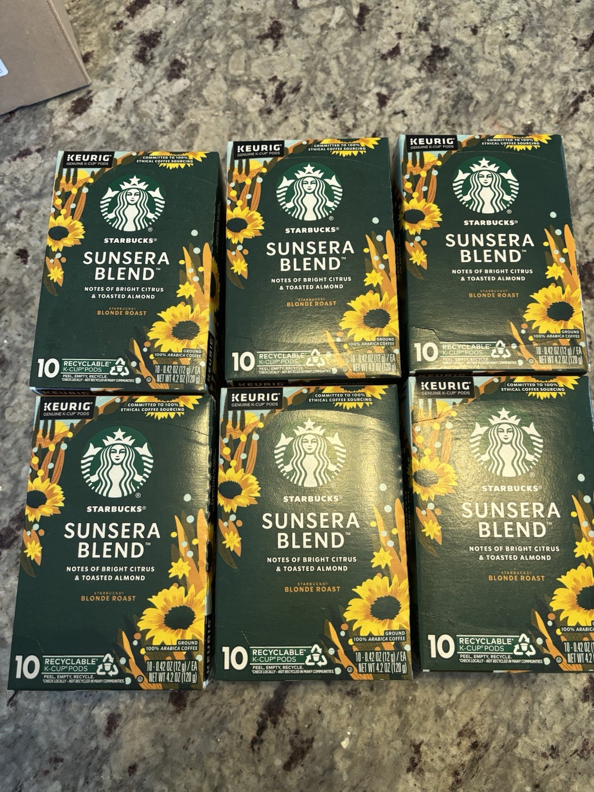 New Starbucks Sunsera Blend K-Cup Coffee Pods 60 ct Lot Bulk Light Roast Blonde