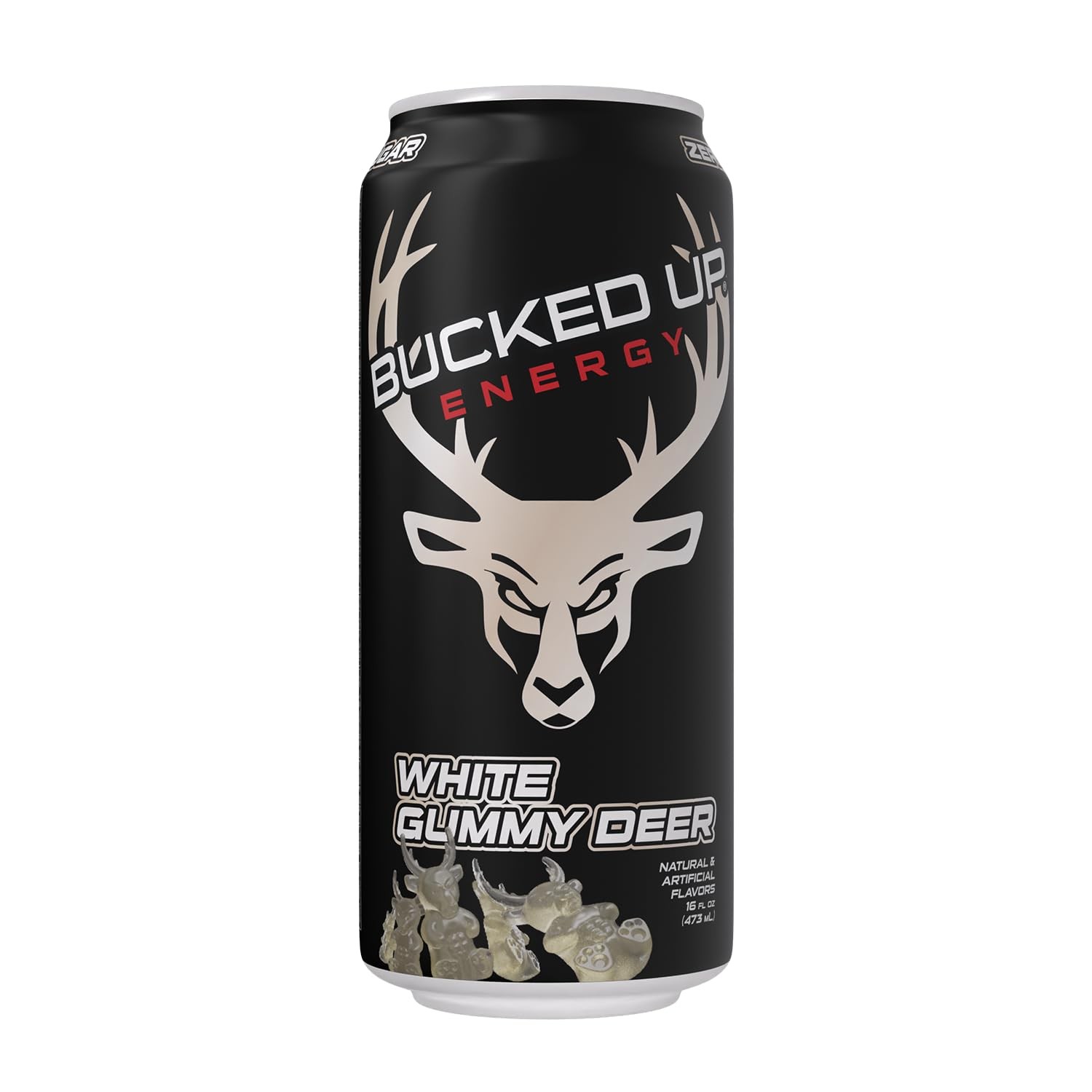 Energy Drink 300mg White Gummy Deer 12 CT Bucked Up