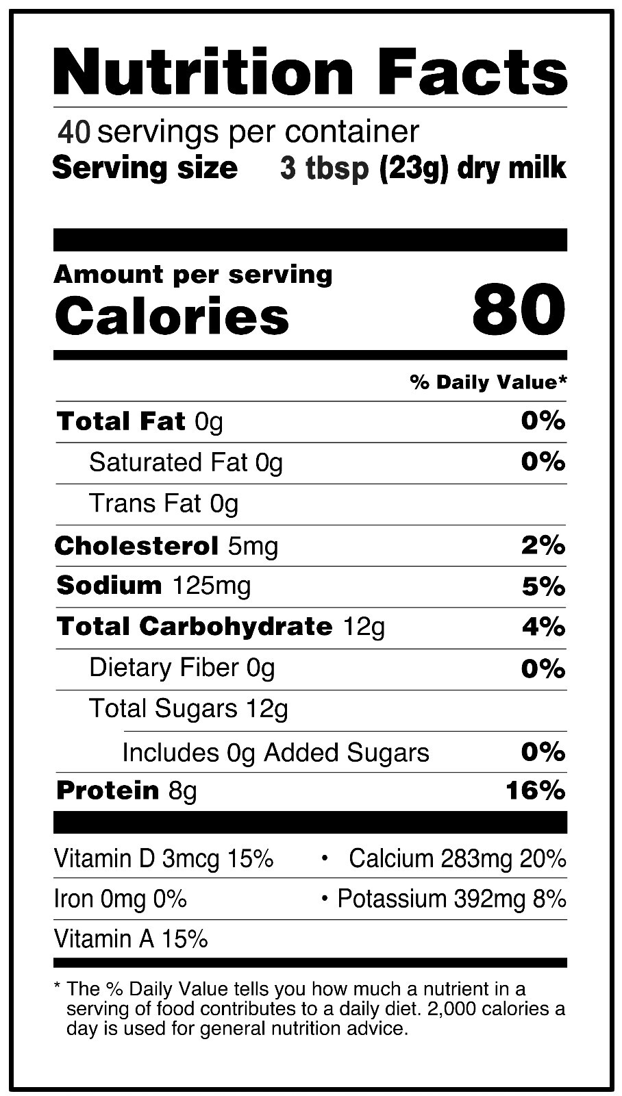 Quality Powdered Non-Fat Dry Milk 1lb 2lb 3lb 4 lb – Manufactured in U.S.