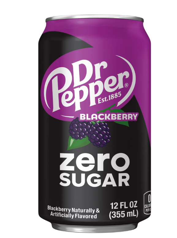 Dr Pepper Blackberry Zero sugar Soda Pop 12 fl oz 12 pack cans – Free Shipping