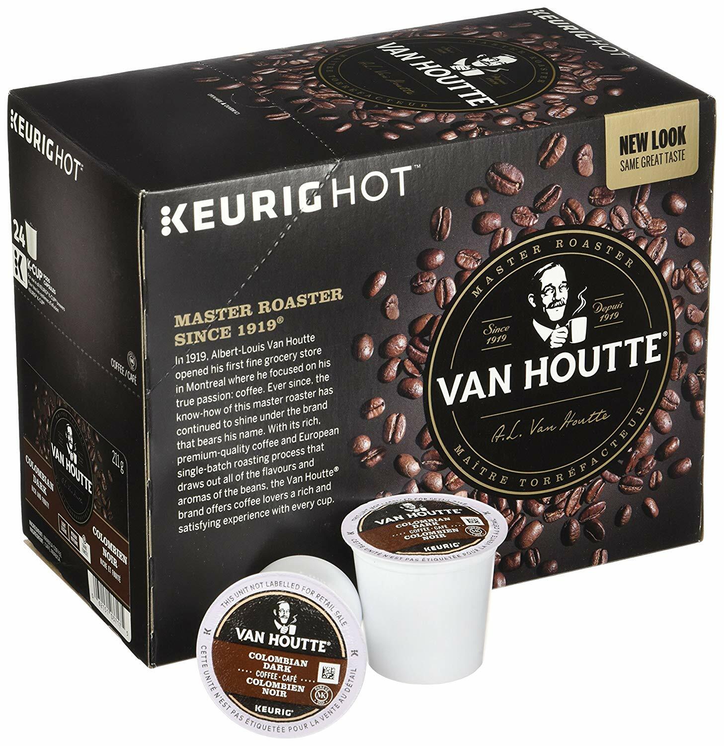 Van Houtte Colombian Dark Coffee 24 to 144 Keurig Kcups Pick Any Size FREE SHIP