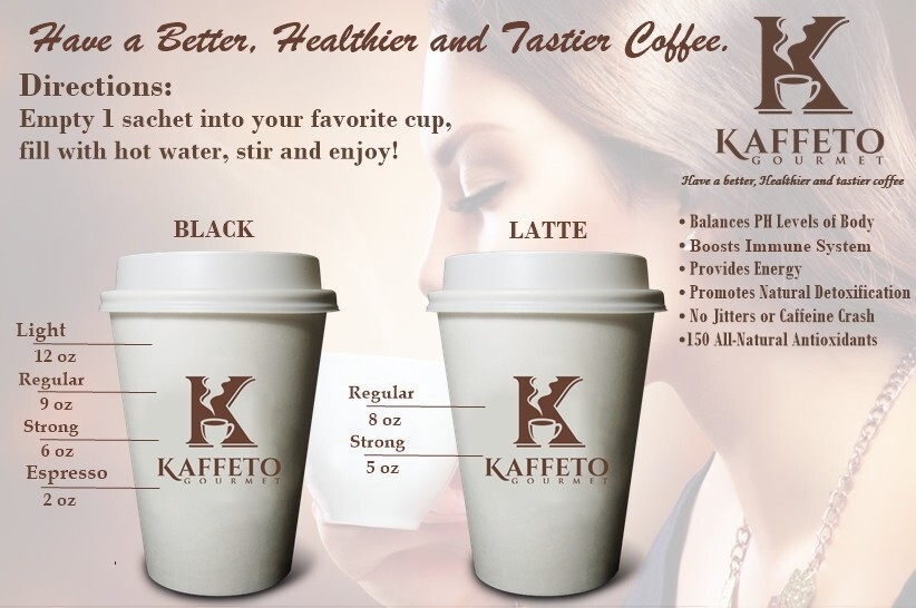Caffe latte with ganoderma/reishi/vegan/Kaffeto Gourmet (100 Sachets)