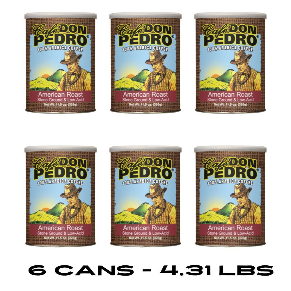 Cafe Don Pedro American Roast Low-Acid Ground Coffee Regular Can