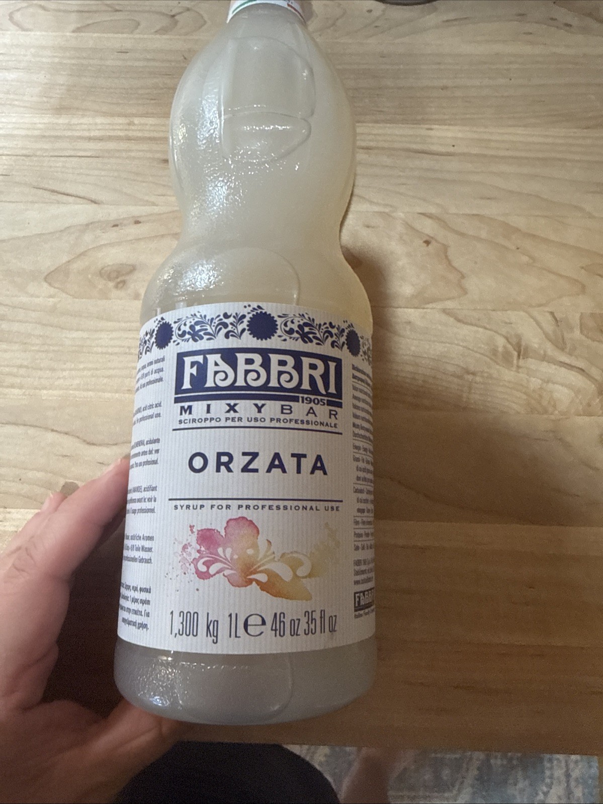 2 Fabbri Flavoring Syrup For Mixed Drinks Orzata (Orgreat) Made In Italy 33.8 OZ