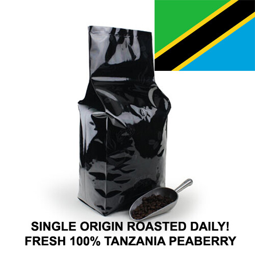 2 5 10 LB TANZANIA PEABERRY FRESH ROASTED COFFEE WHOLE BEAN, GROUND – ARABICA