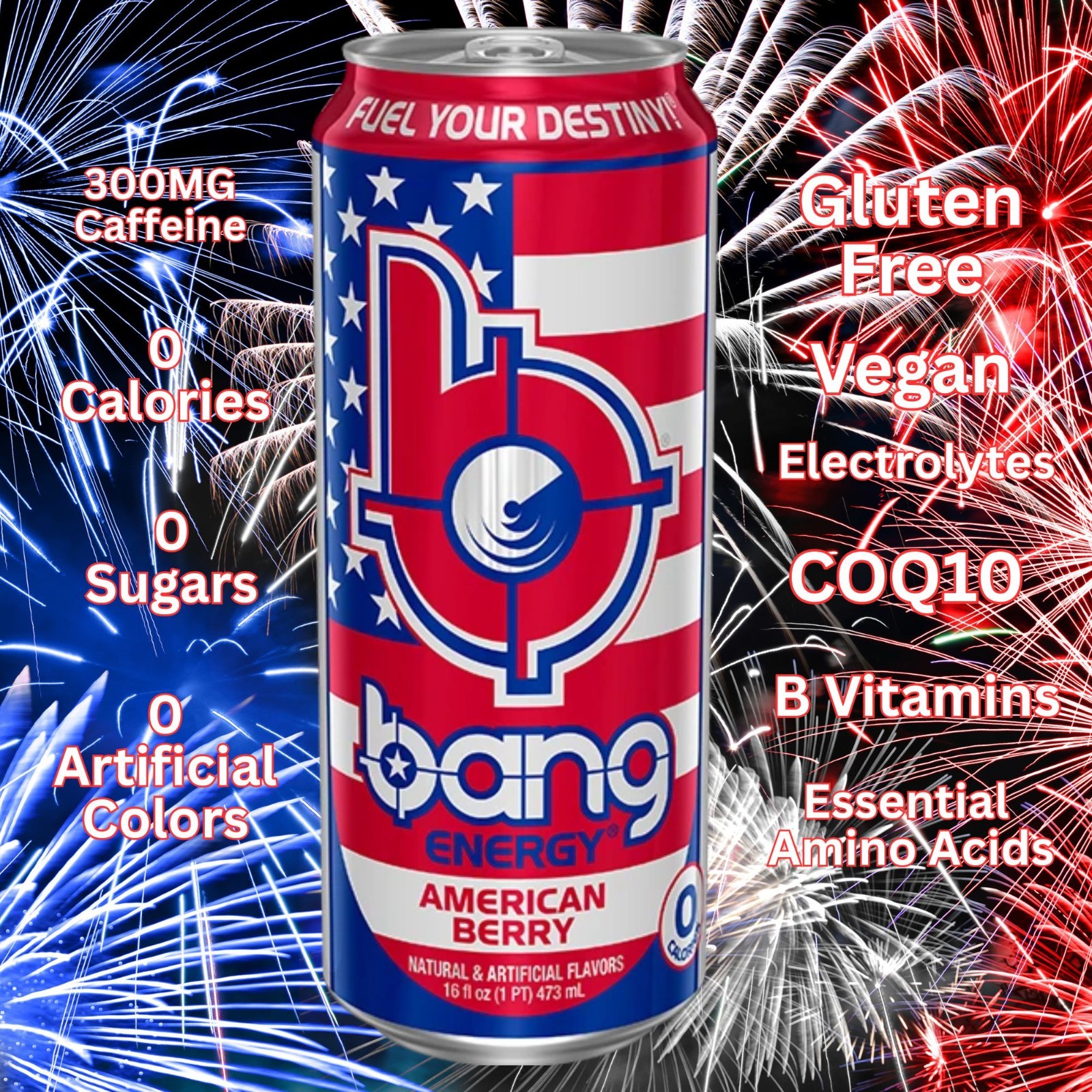 Bang Energy 6‑Flavor Sampler or 12‑Can Variety Pack – American Berry & More