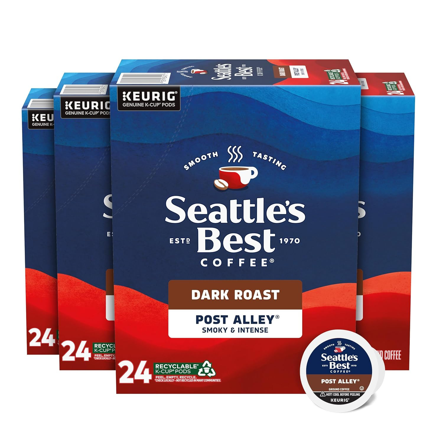 Seattle’S Best Coffee, Dark Roast K-Cup Coffee Pods, Post Alley, 100% Arabica, 4