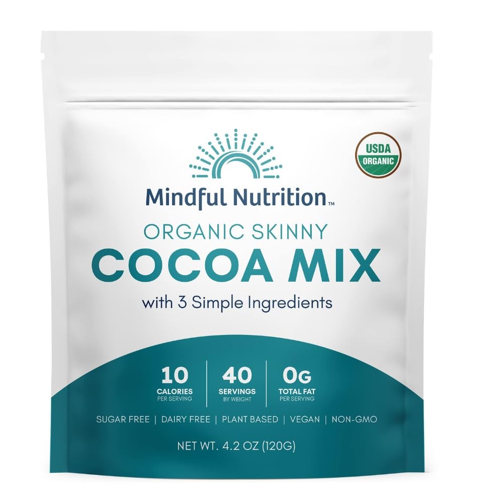 Mindful Nutrition Organic Skinny Hot Cocoa Mix – 40 Servings – Sugar Free…