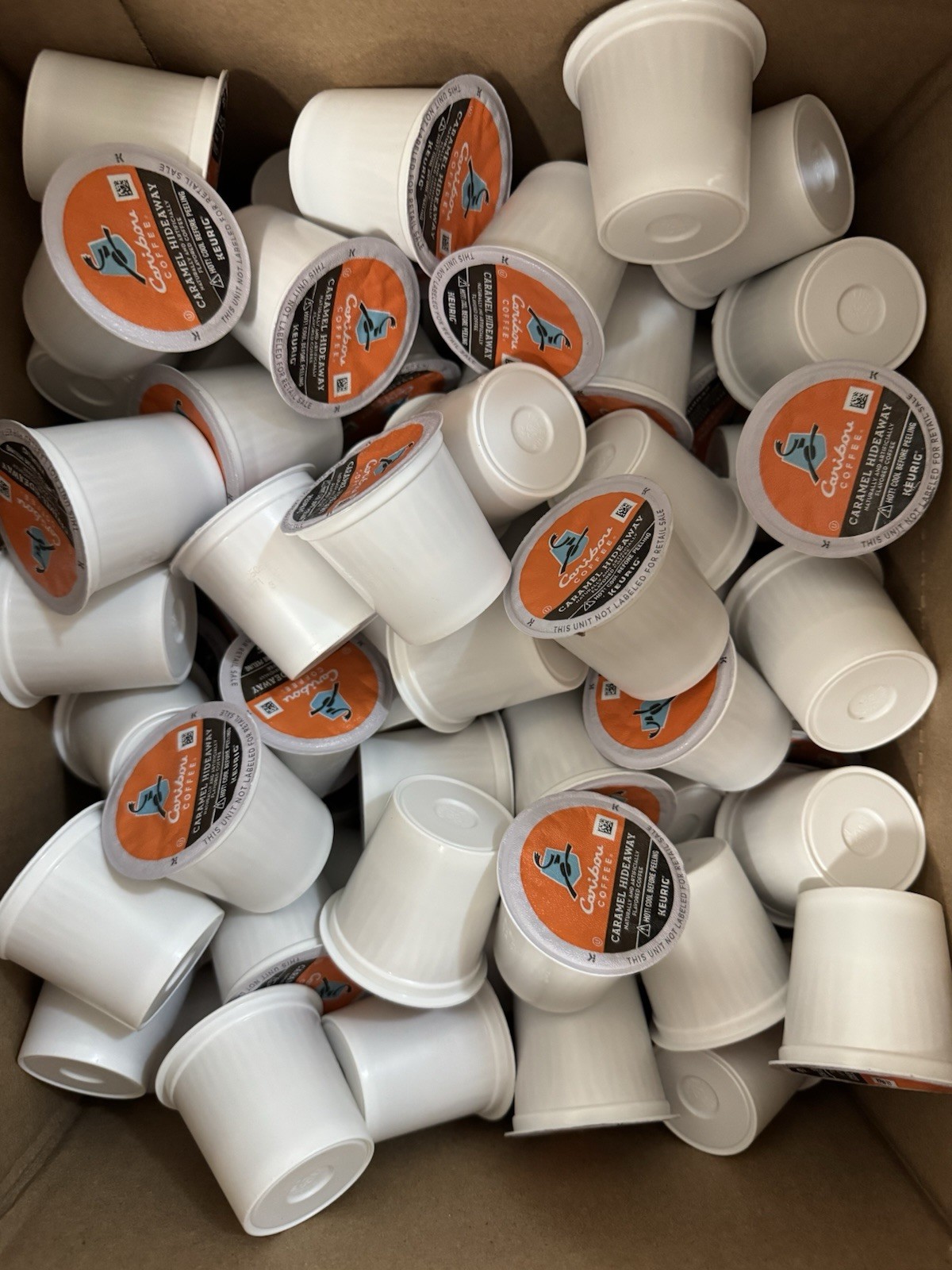 Caribou Coffee Carmel Hideaway K-cups. 96 Pods. Bulk