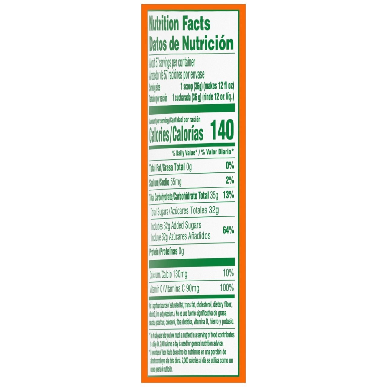 2 PACK – Tang Drink Powder, Orange 72 Oz – Makes 22 Quarts (Total 144 oz)