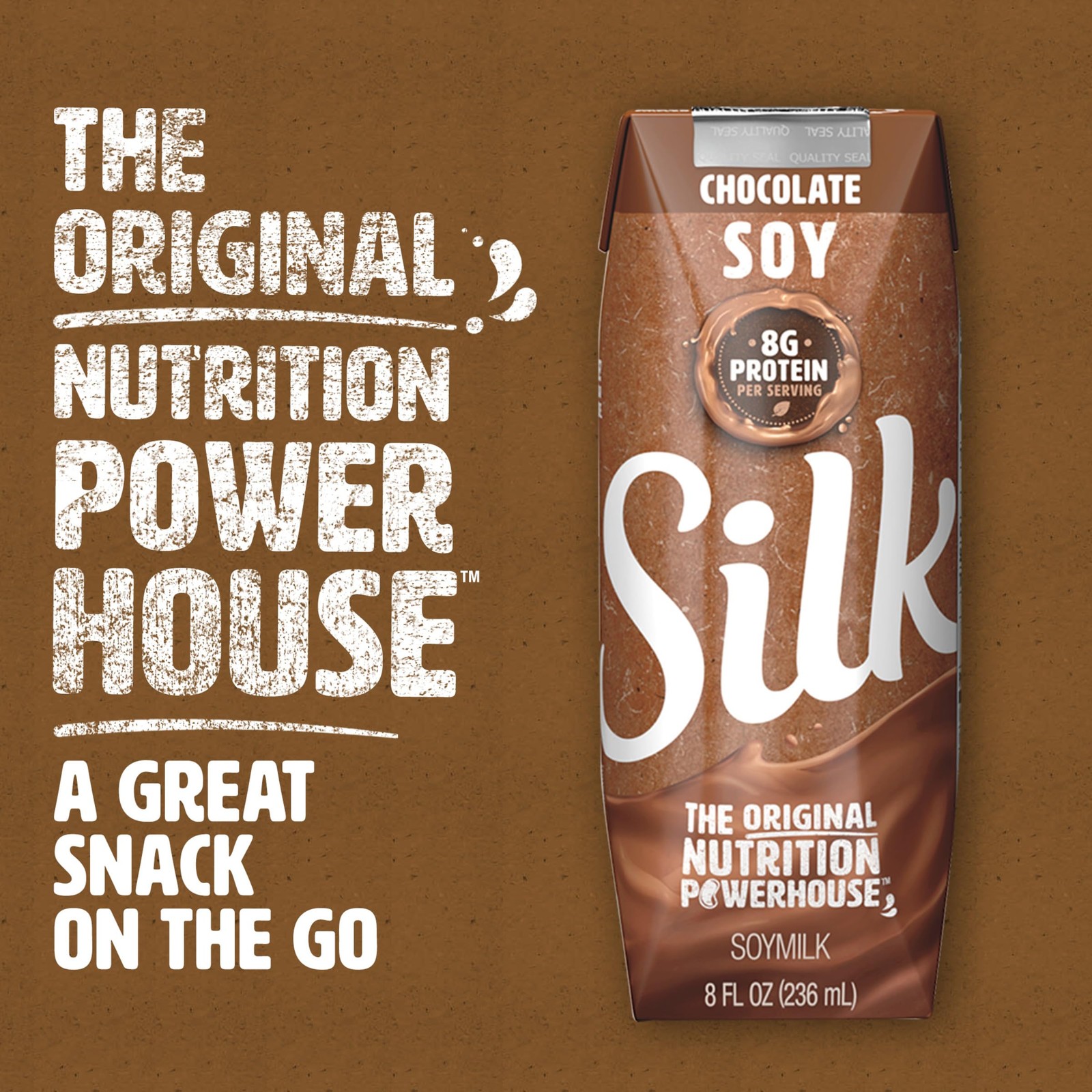 Shelf-Stable Soy Milk Singles, Chocolate, Dairy-Free, Vegan, Non-GMO Project Ver