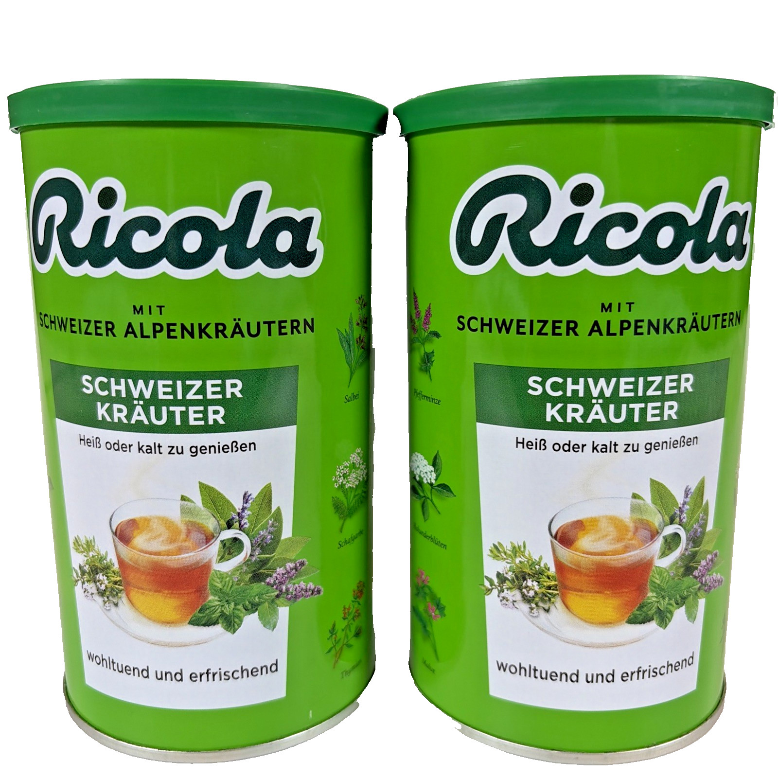 Ricola Schweizer Krauter Instant Herbal Tea 2 pack 200g NEW Made in Switzerland