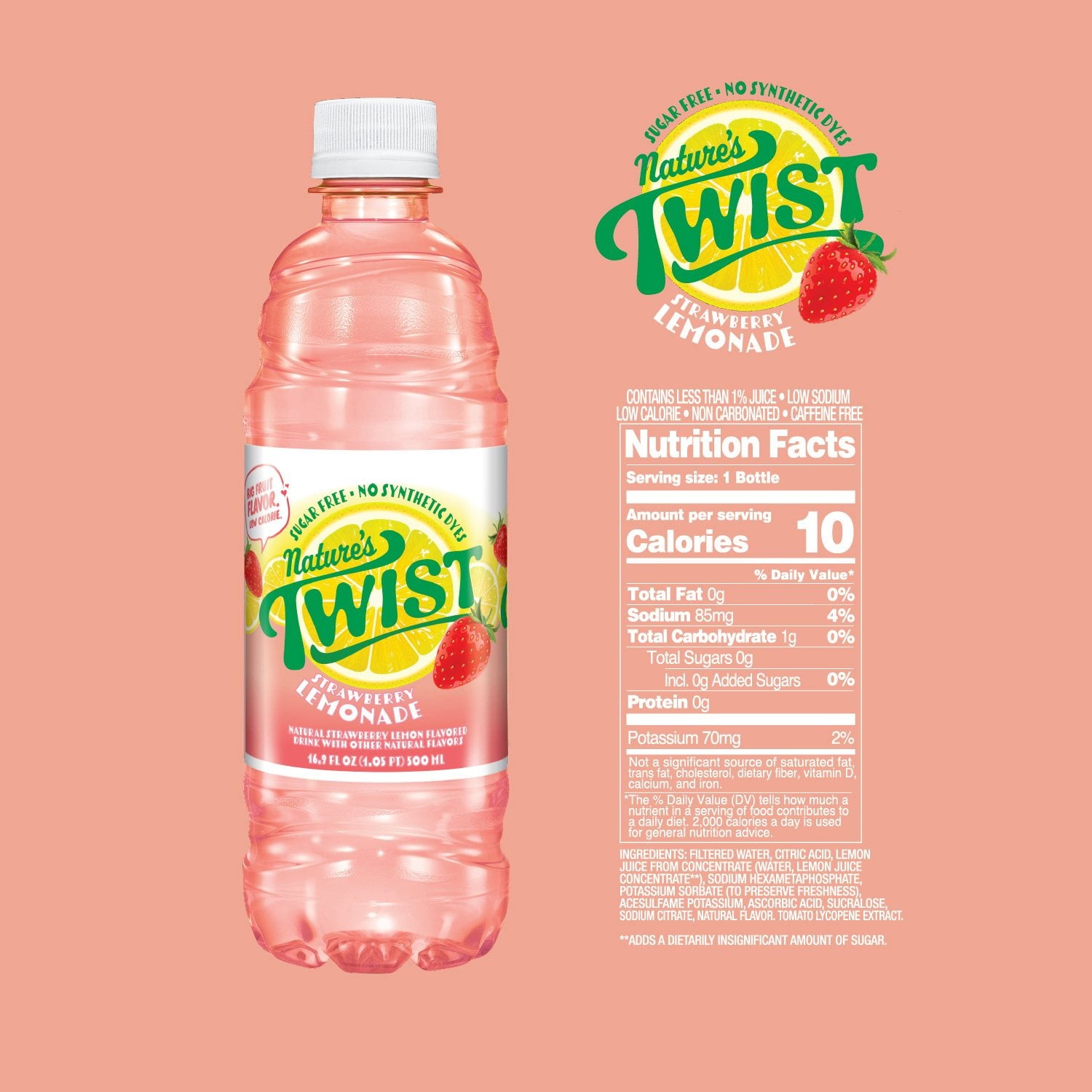 Nature’s Twist Sugar Free Lemonade Variety Pack 16.9 fl. oz 24 pk. FREE SHIPPING