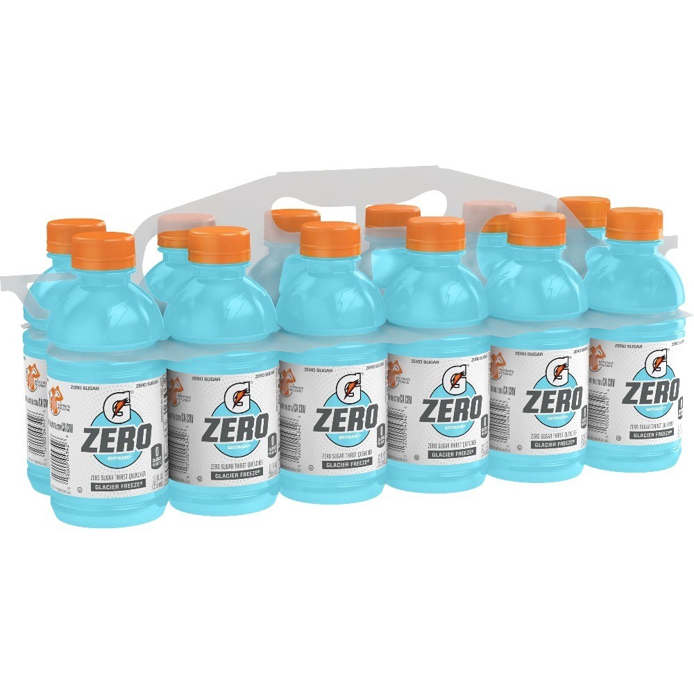 Zero Sugar Thirst Quencher Glacier Freeze Sports Drinks, 12 fl oz, 12 Count