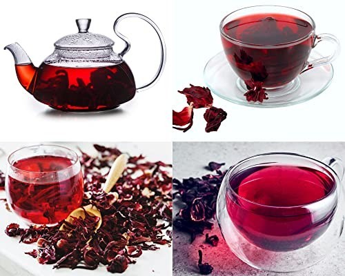 Dried Hibiscus Flowers 2lbs for Tea – Loose Leaf, Cut & Sifted, Resealable Bag