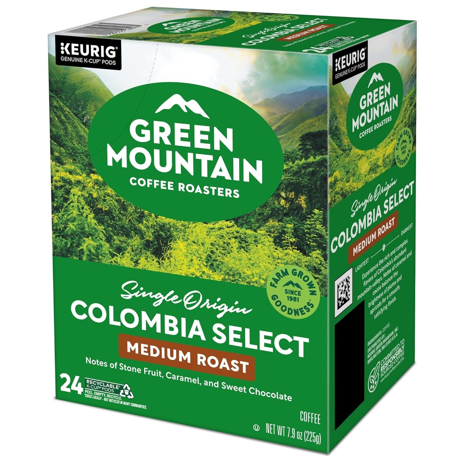 Green Mountain Coffee Colombia Select, Keurig K-Cup Pod, Medium Roast, 96 Count