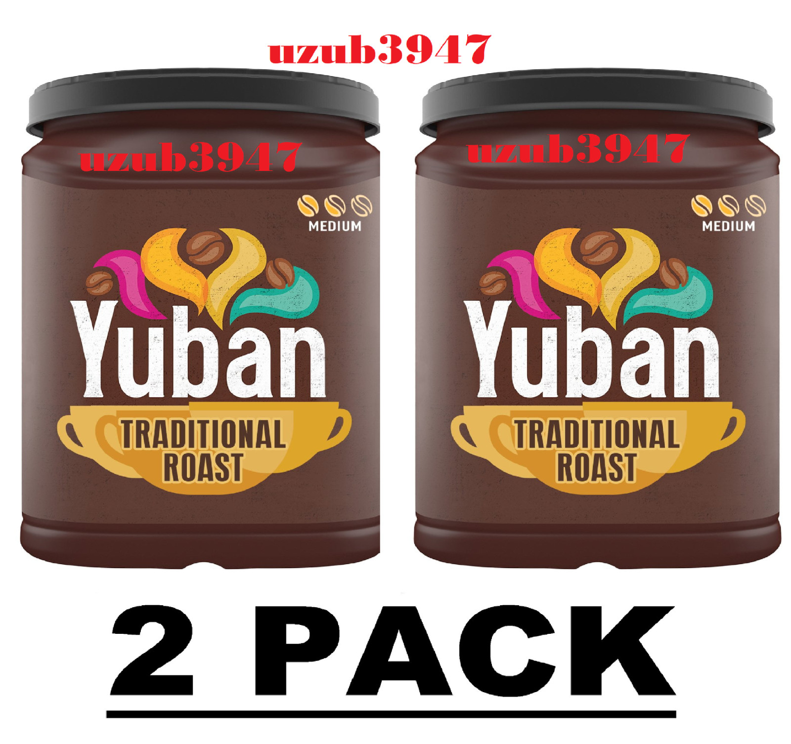 2 PACK- Yuban 43.1 oz Traditional Roast Medium Roast Ground Coffee [Total 86 oz]