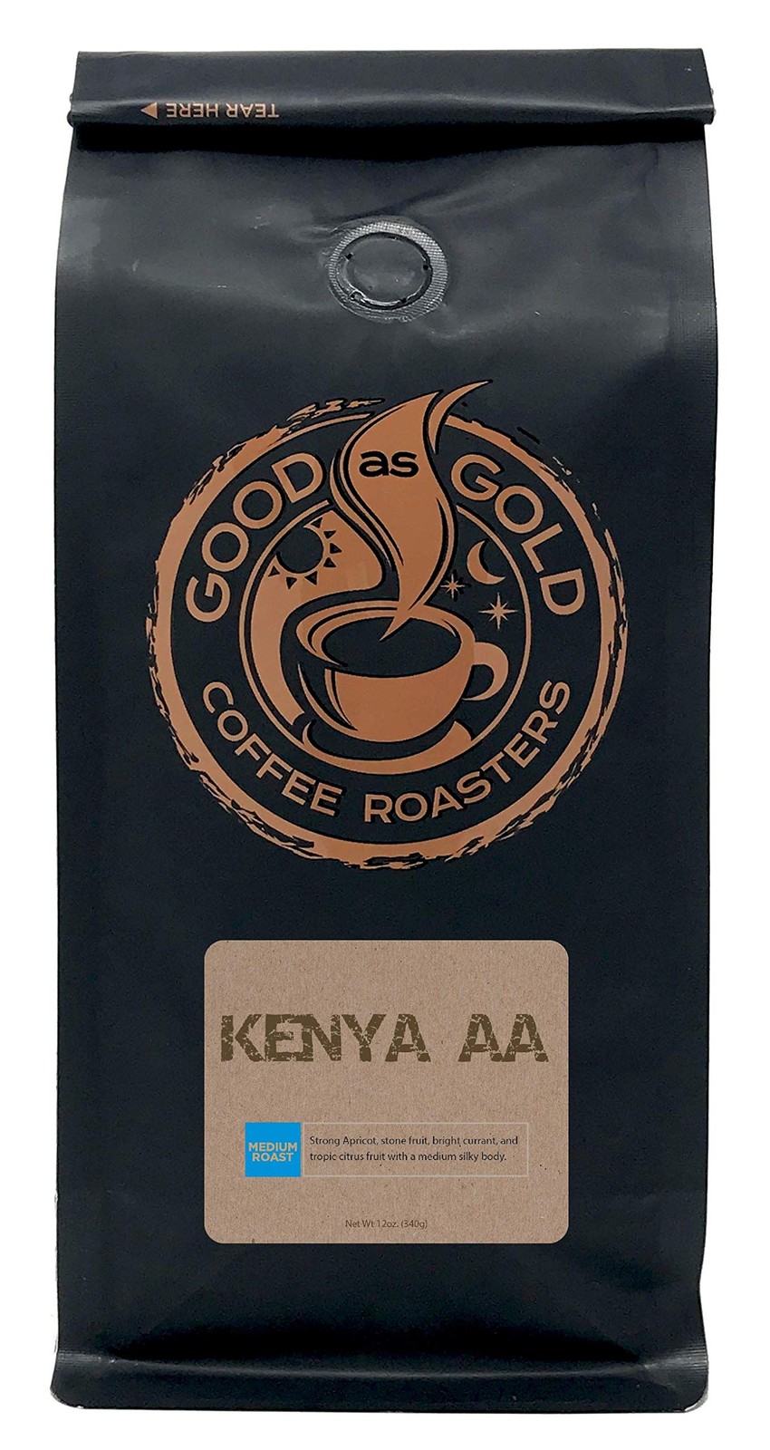 Kenya AA Coffee Beans – Medium Roast Whole Bean 12oz Bag for Flavorful Brews