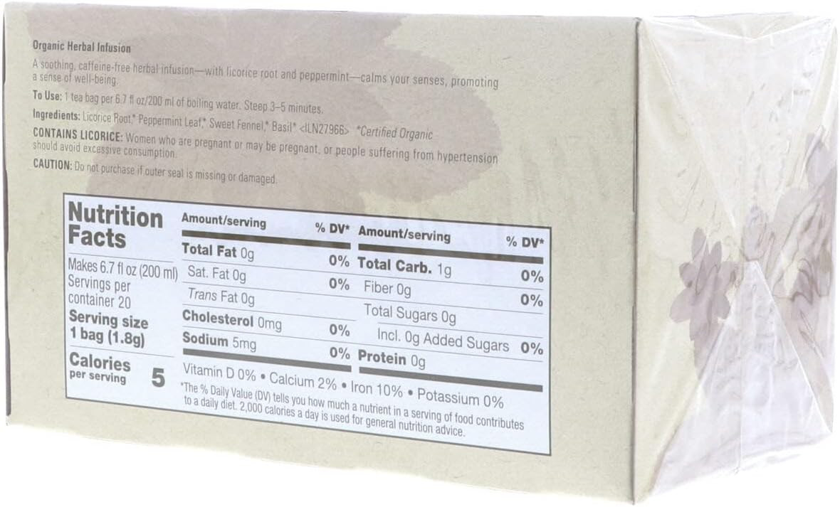 Aveda Comforting Herbal Tea Tisane Caffeine-Free Organic 20 Sachets | EXP 8/2027