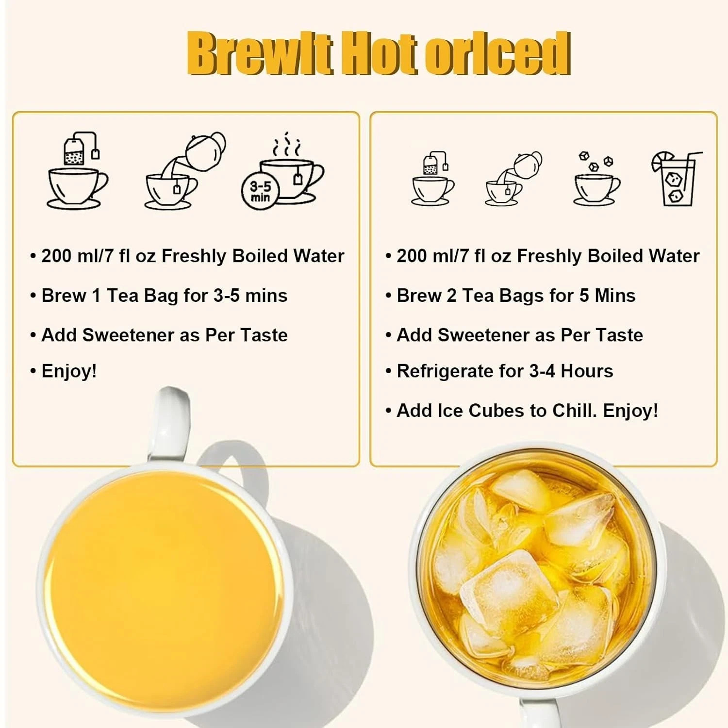 Turmeric Ginger Cinnamon Tea 60/120 Bags Vegan No Sugar Caffeine Gluten Free Hot