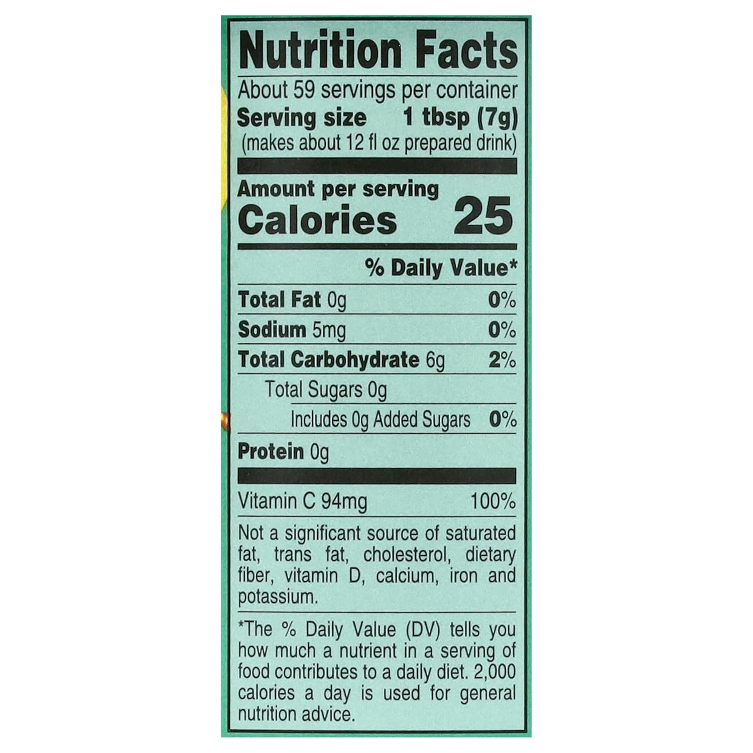 4C Zero Sugar Green Tea Drink Mix, 13.9 oz
