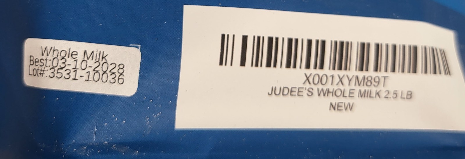 (5 POUNDS) Judee’s Non GMO Gluten Free Whole Milk Powder EXP 3-28