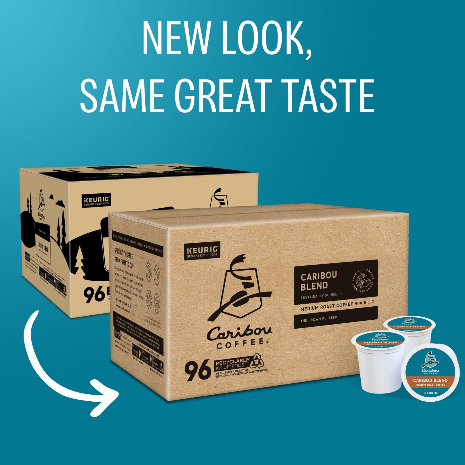 Caribou Coffee Caribou Blend Keurig Single-Serve K-Cup Pod Medium Roast 96 Count