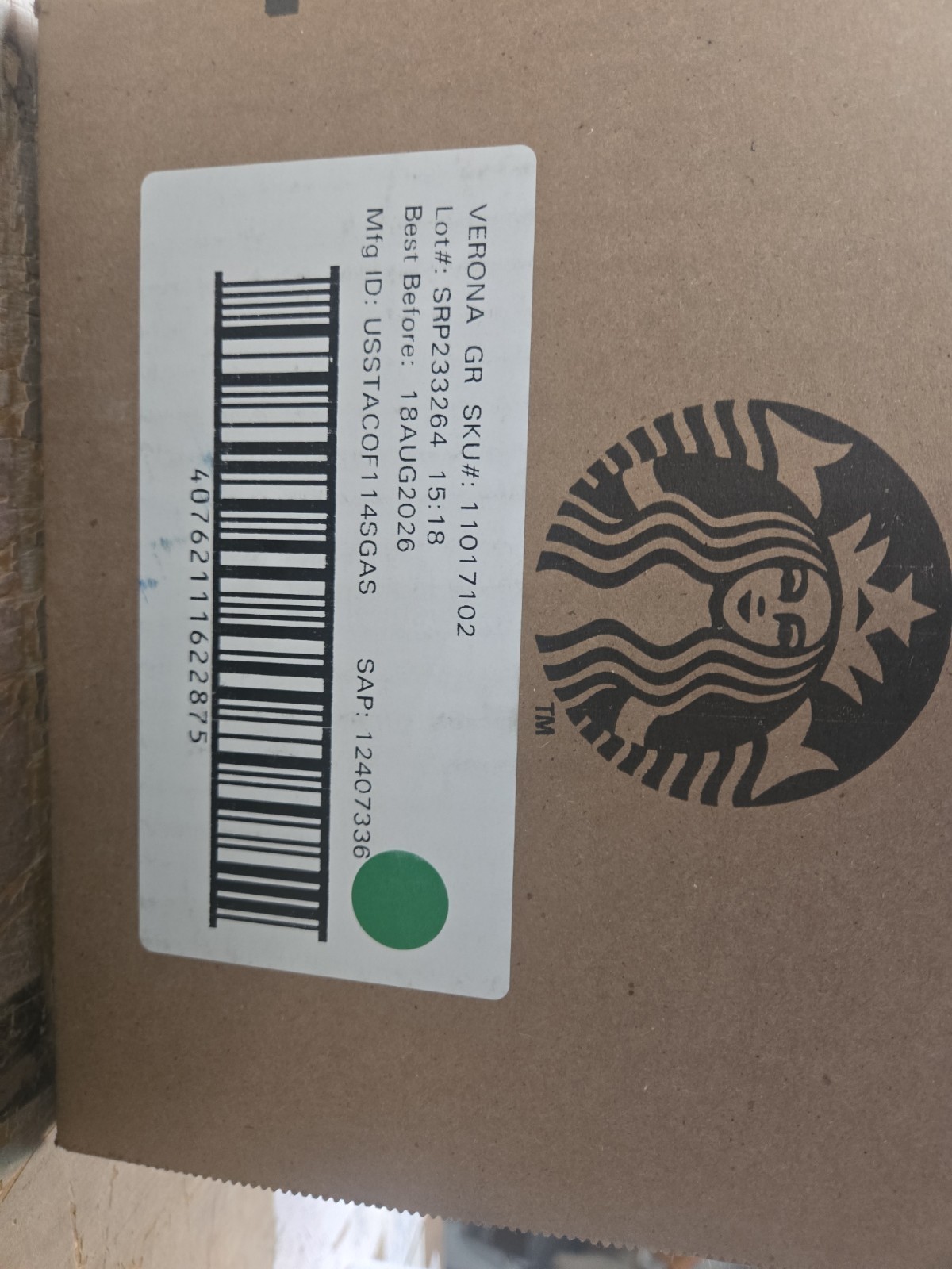 (6 Pack) Starbucks Caffe Verona Coffee 12oz Bag( BB 18AUG 2026)