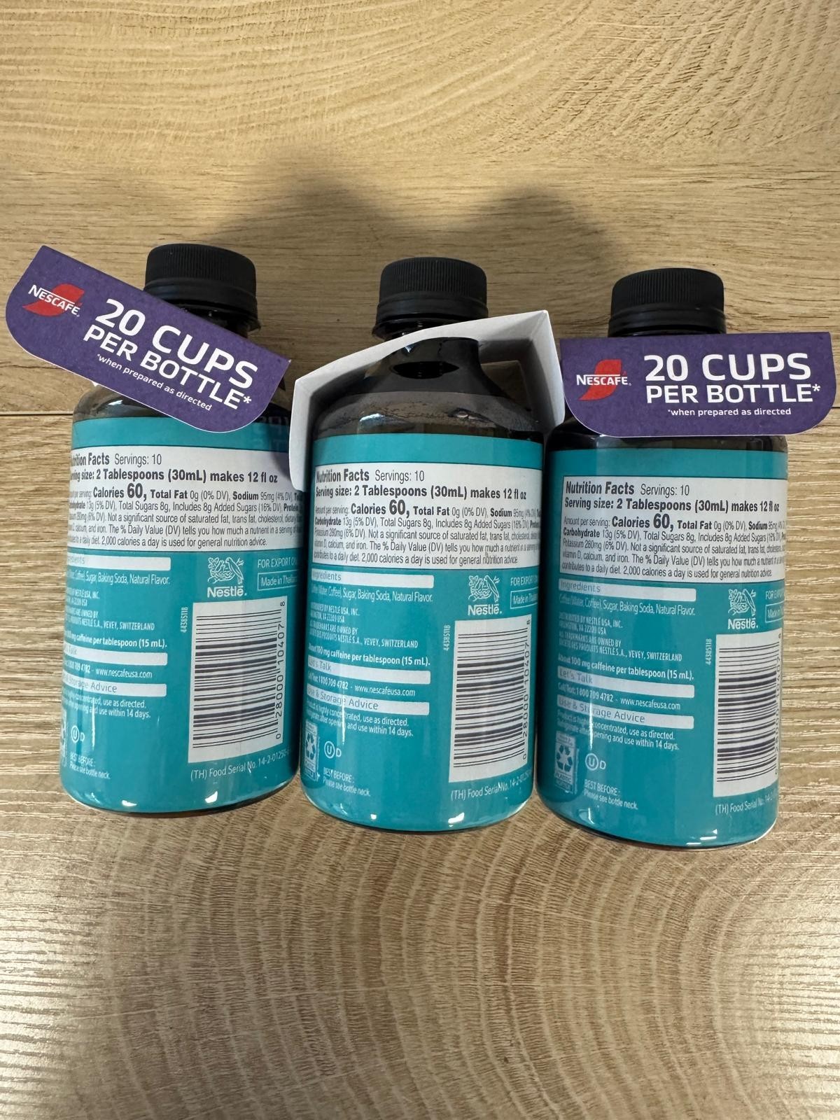 NESCAFE Espresso Concentrate Vanilla Coffee 300ml Bottle 3pk