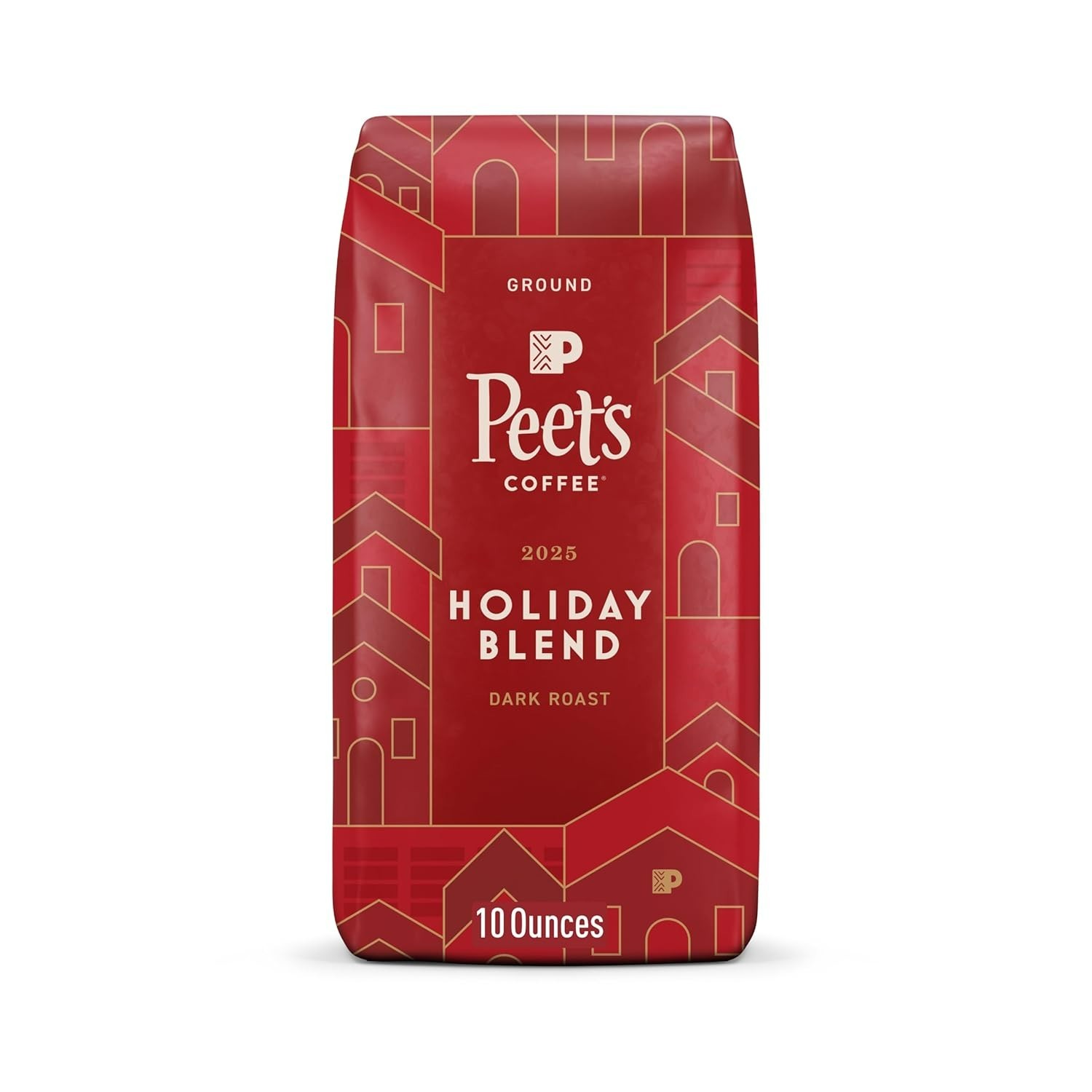 Peet’s Coffee, Dark Roast Ground Coffee – Holiday Blend 10 Ounce Bag